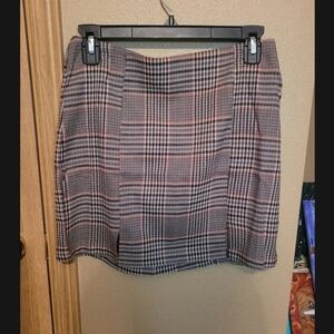 Plaid mini skirt